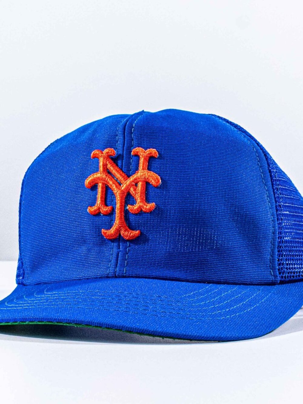 Vintage New York Mets Hat Snapback UII Universal Industries Trucker Mesh Cap M/L
